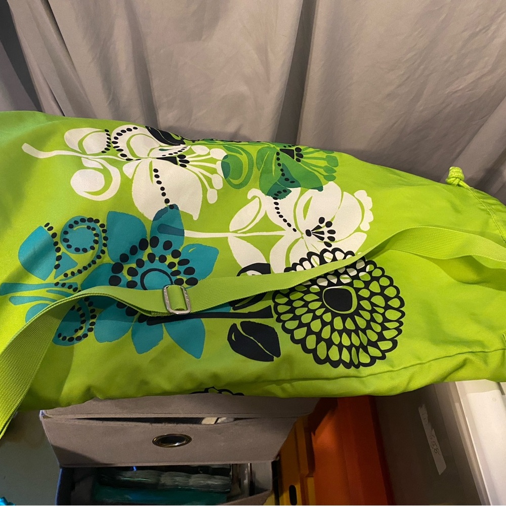 Vera Bradley Lime Green Lined Laundry Bag, NWOT